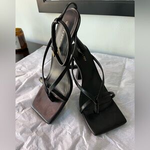 White Fox Boutique Black Strappy Heels